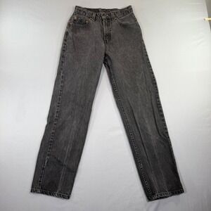 Levis Jeans Womens 25 Grey Straight Leg High Rise Denim Vintage Style 501 505